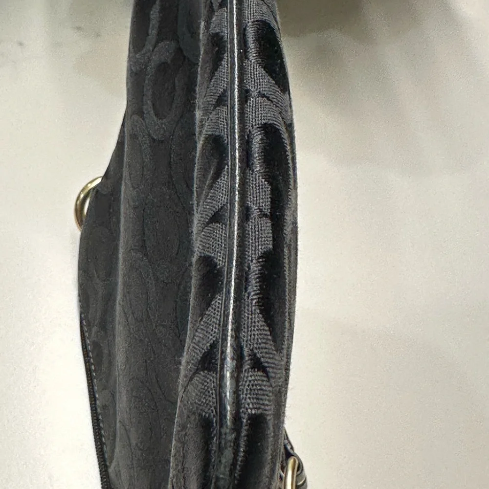 Coach Black Signature Crossbody Bag with Gold Hardware